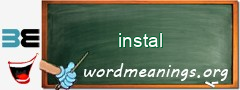 WordMeaning blackboard for instal